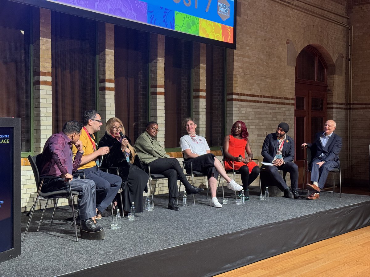 UNDPHIVHealth's tweet photo. Today at the #WorldPride Human Rights Conference session, 2026 #InternationalPrideAwards recipients shared their journeys in advocacy, lessons learned and strategies for change, co-organized by @UNDP’ and @ILGAWORLD.
#LGBTIQ+ #Equality https://t.co/nm2fzCgGC3