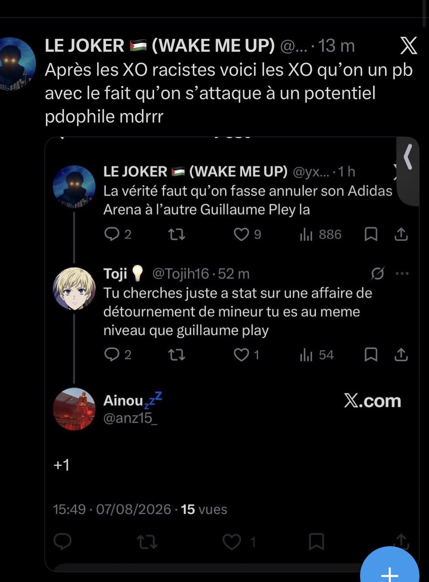 Tojih16's tweet photo. En plus de rien comprendre et de vouloir buzzer sur des affaires  grave de détournement de mineur il n’assume pas et bloque  . Ce type est vraiment  un sacré abruti je plein ses parents https://t.co/ay4lm4F5cS