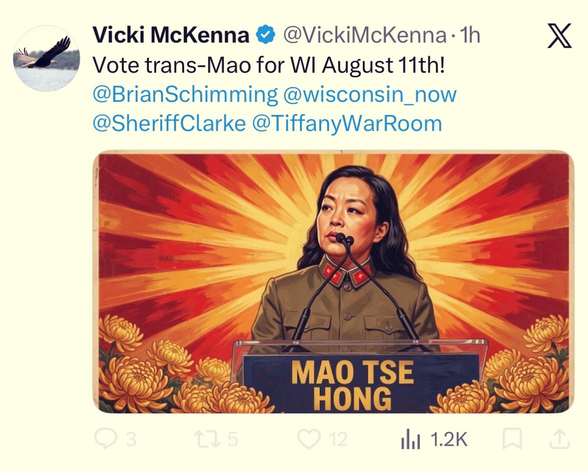 CricketsGh0st's tweet photo. Vicki McKenna is an outright racist. This is absolutely appalling. She needs to be removed from the air. Tell her carriers: @iHeartRadio @newstalk1130 @1310WIBA and her sponsors. RETWEET https://t.co/yE6eKPLQgV