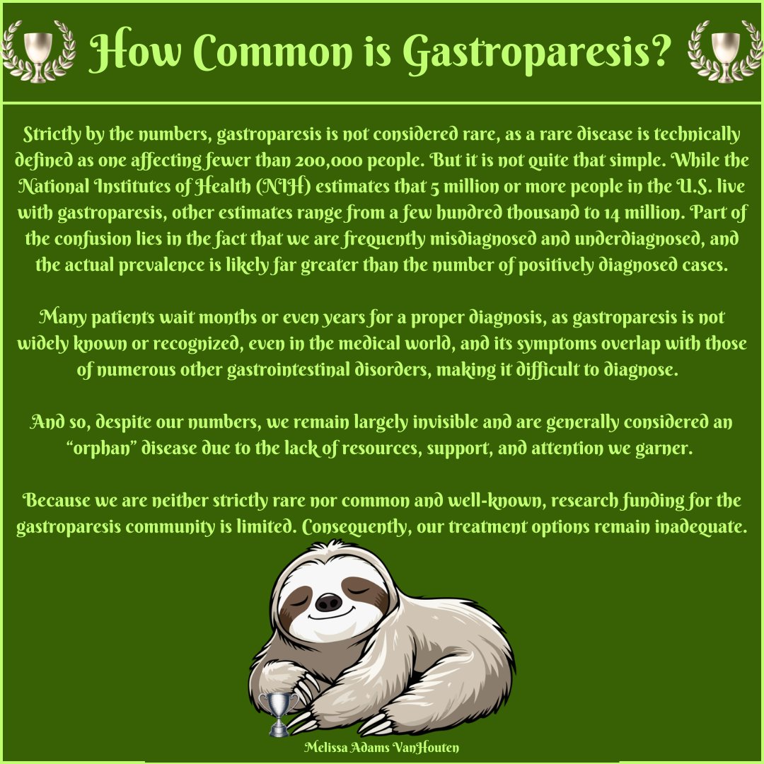 melissarvh's tweet photo. Whatever the numbers, we salute those doctors, researchers, pharma companies, policymakers, friends, &amp; loved ones who appreciate the difficulties with diagnosis, the dearth of effective treatments, &amp; the seriousness of our circumstances.

#Gastroparesis #CureGP #GPChangemakers https://t.co/ppfFLCMElh