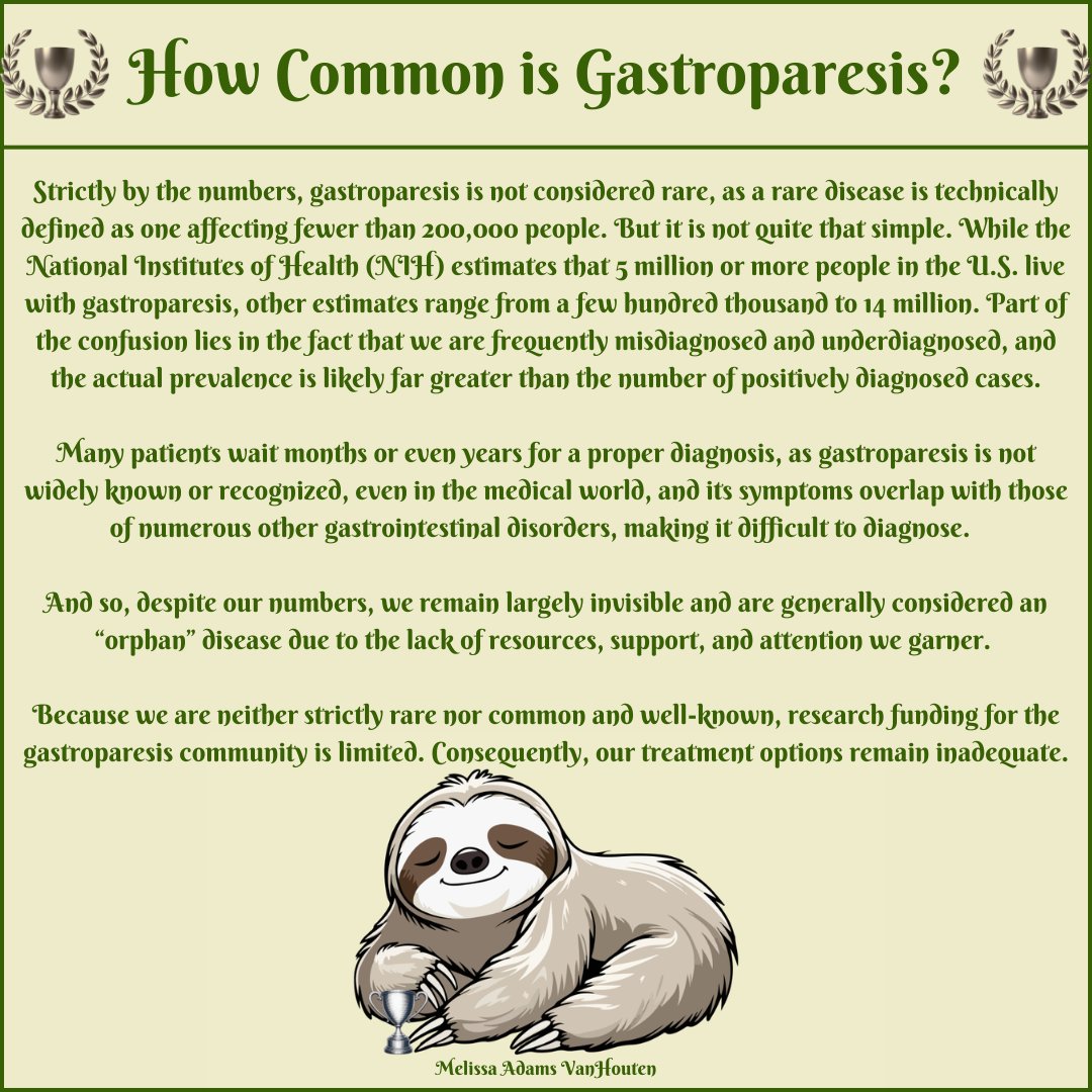 melissarvh's tweet photo. Whatever the numbers, we salute those doctors, researchers, pharma companies, policymakers, friends, &amp; loved ones who appreciate the difficulties with diagnosis, the dearth of effective treatments, &amp; the seriousness of our circumstances.

#Gastroparesis #CureGP #GPChangemakers https://t.co/ppfFLCMElh
