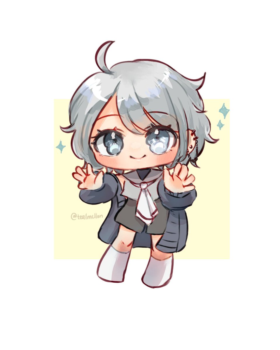tealmellon's tweet photo. practicing more chibiss~~ a vv cute hi-5 @deerreu https://t.co/YvPnCAvOWX