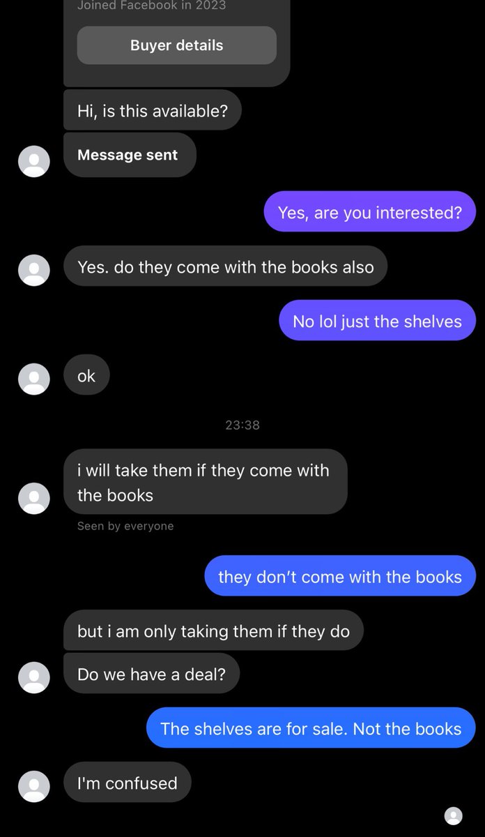 gracecamille_'s tweet photo. We are currently selling our beautiful blue bookshelves and just remembered the LAST time we sold our shelves like omfg this is HELL https://t.co/wGb8Uq57sq