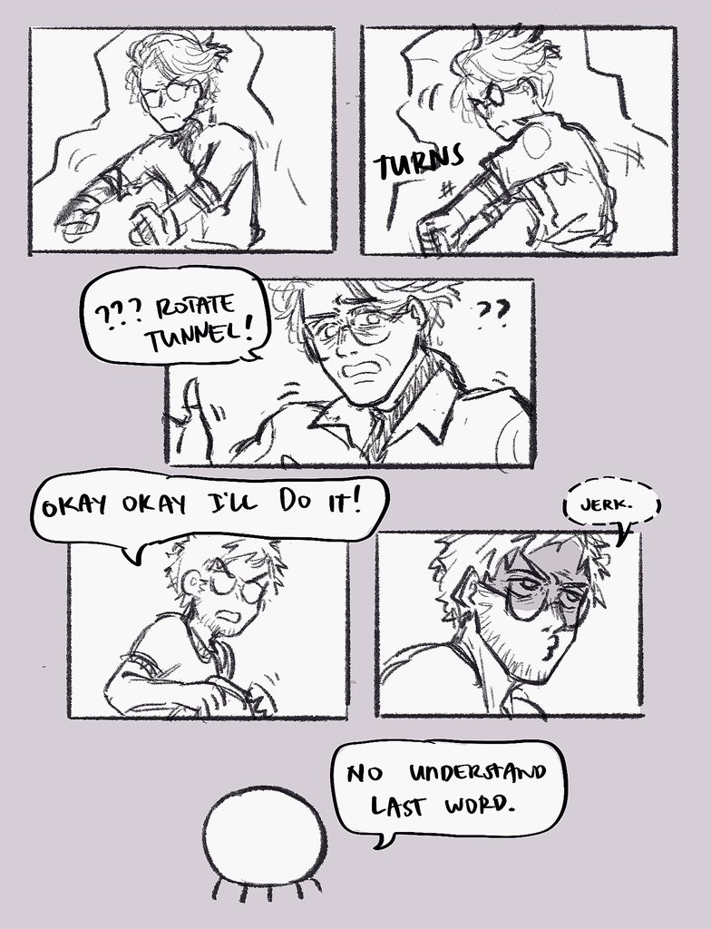 micchiart's tweet photo. lmao just wanted to doodle this book moment w a human rocky cause i imagine he’d have a very bewildered expression JAHAHA like ‘grace,, its the most obvious thing to do???’ 🤨🤨🤨 

#projecthailmary #phm #gracerocky #grocky https://t.co/LdbQwWeAXW