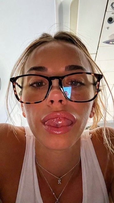 picsaesthe's tweet photo. Glasses on, tongue out, chaos activated. https://t.co/93VcIxfux2