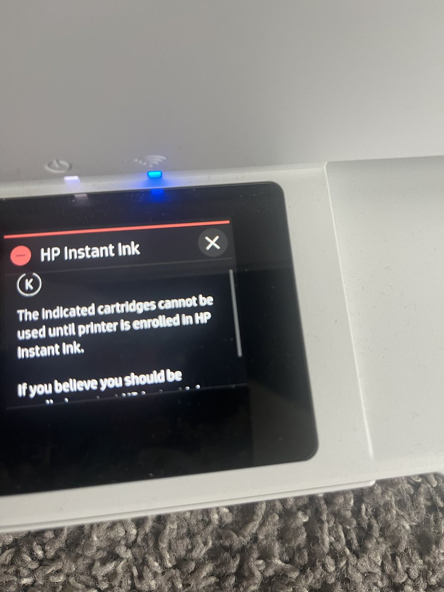 irenebritusa's tweet photo. Wait, what? So I can't print unless I sign up for a subscription of ink I don't need? 😂 https://t.co/bGLPCv46ou