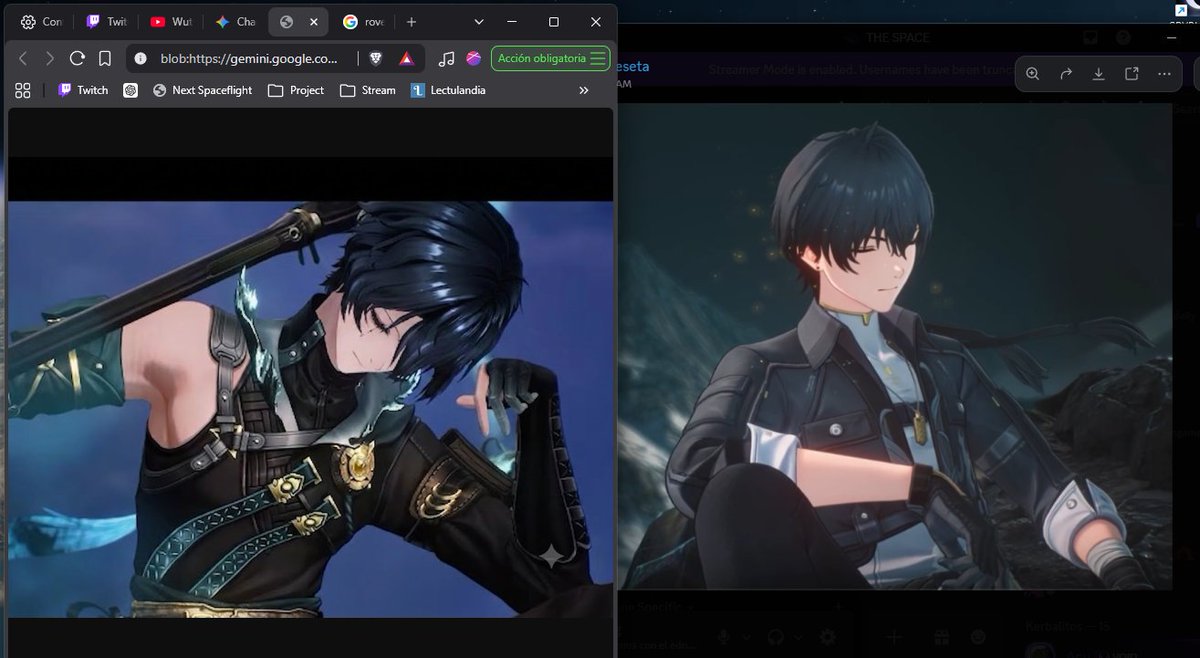 twbrunog's tweet photo. Soy el unico que piensa que el modelo de Jingran es el mismo del Rover con otro color de pelo? Aca le modifique el pelo al NPC de Jingran con IA para comprobarlo #WutheringWaves https://t.co/MRH0QJrhd8