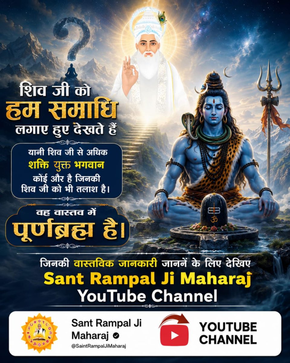 narayanmavli1's tweet photo. #शिवजी_की_सत_साधना_करो
और गीता अध्याय 16 श्लोक 23 के अनुसार इससे कोई लाभ नहीं होता। शिव जी और पूर्ण परमात्मा कि भक्ति का मूल मन्त्र जानने के लिए देखिए Sant Rampal Ji Maharaj YouTube Channel
Gudda Guddi ka Khel Band Karo https://t.co/N7IggkKkFf
