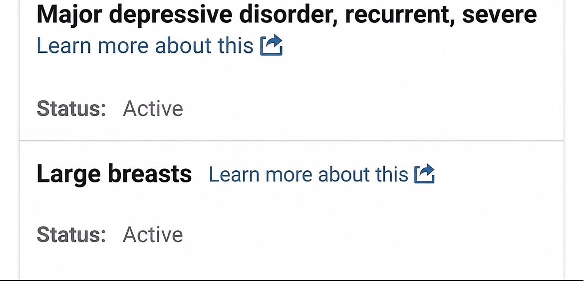 aeritheavenly's tweet photo. logged onto the portal i had to use for booking therapy appts and found this gem. thanks doctor. https://t.co/3Jnok6H8zx