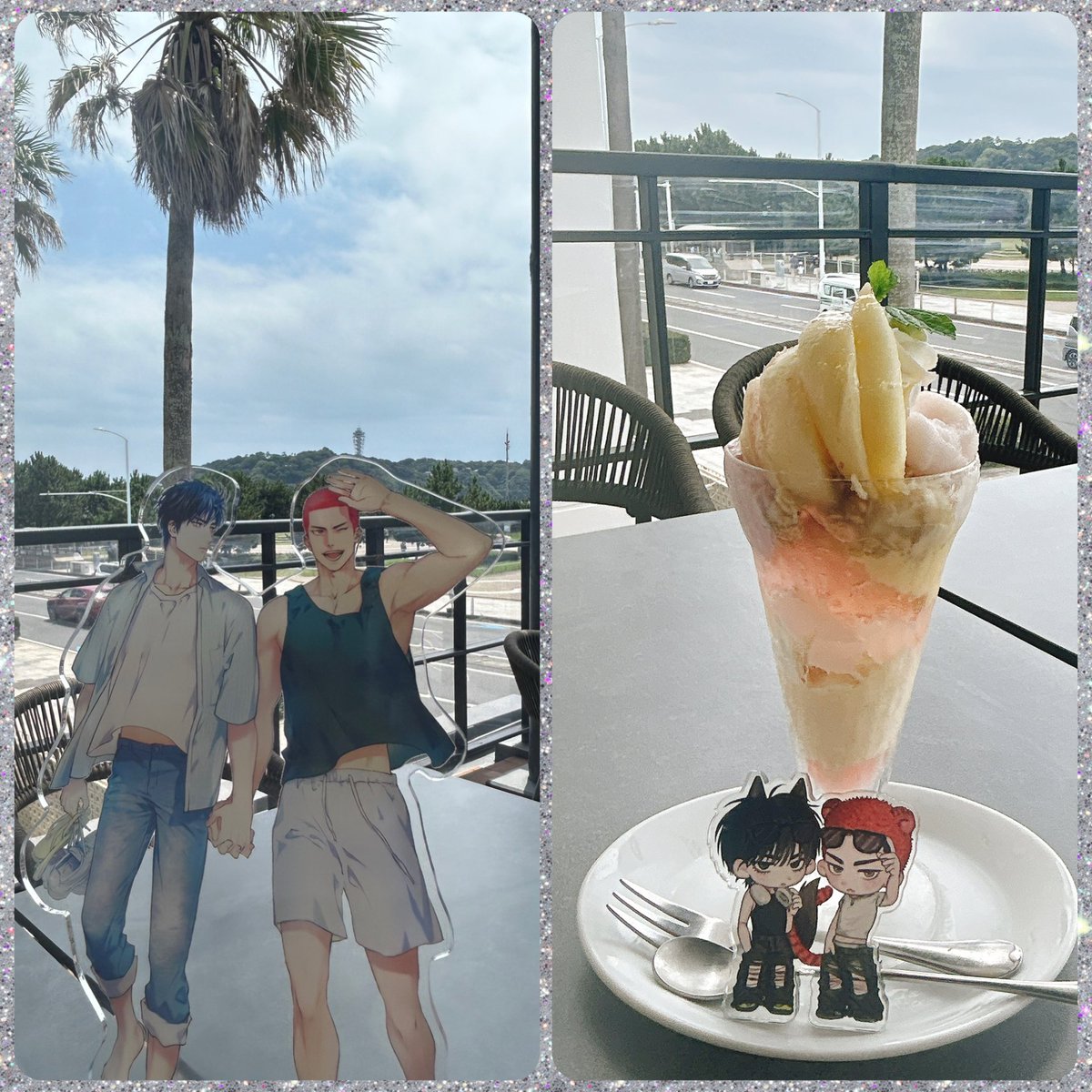 aoiyuki_1110's tweet photo. 先日の🏝️デ○ーズのテラス席
🌊はエノスイの間からちょっと見える感じ(人がいたので写真なし)ですがまったり🏝️見ながら過ごせて良かったです https://t.co/tx4zJVYnzD