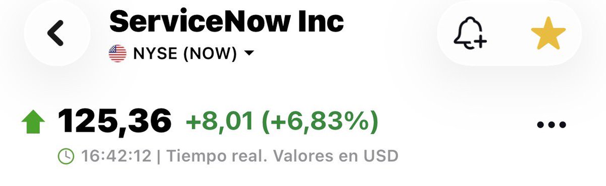 GROD6464's tweet photo. Ojo que arranca! 

$NOW https://t.co/hwMUdbsqtd