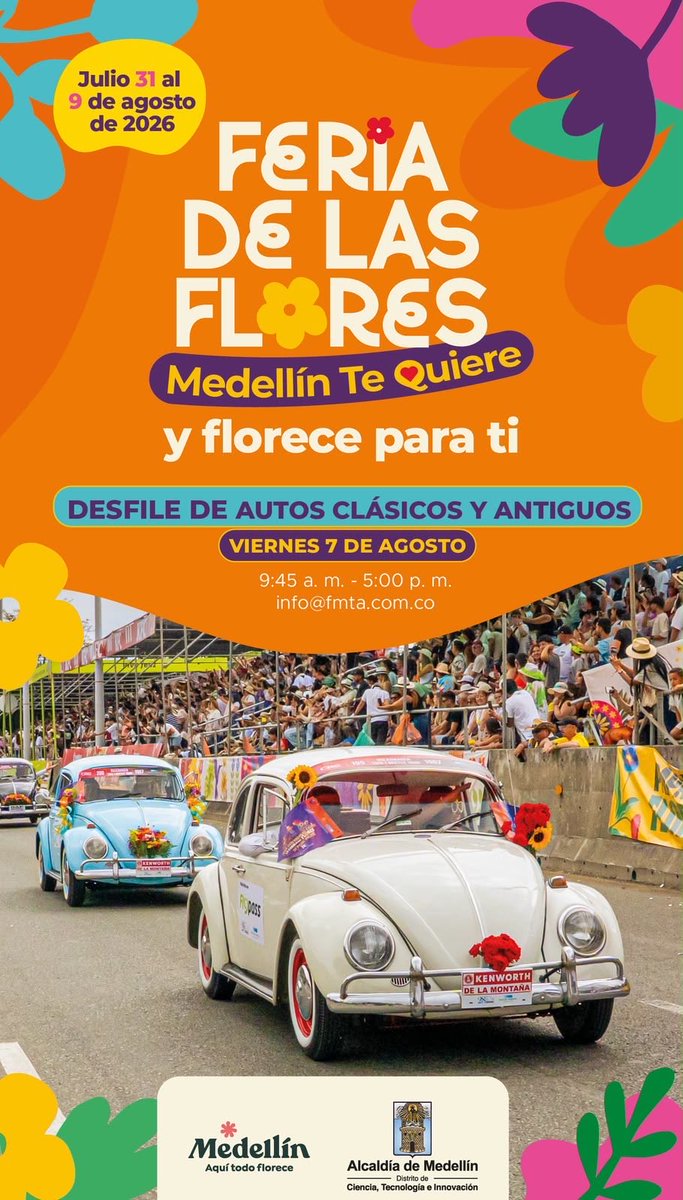 FicoGutierrez's tweet photo. ¡En Medellín seguimos celebrando nuestras tradiciones! 🌸 Tenemos oferta gratuita para todas las familias en esta Feria de las Flores ❤️. Consulta la programación en https://t.co/OTmDzJvj1Y https://t.co/qNhf1muG7V
