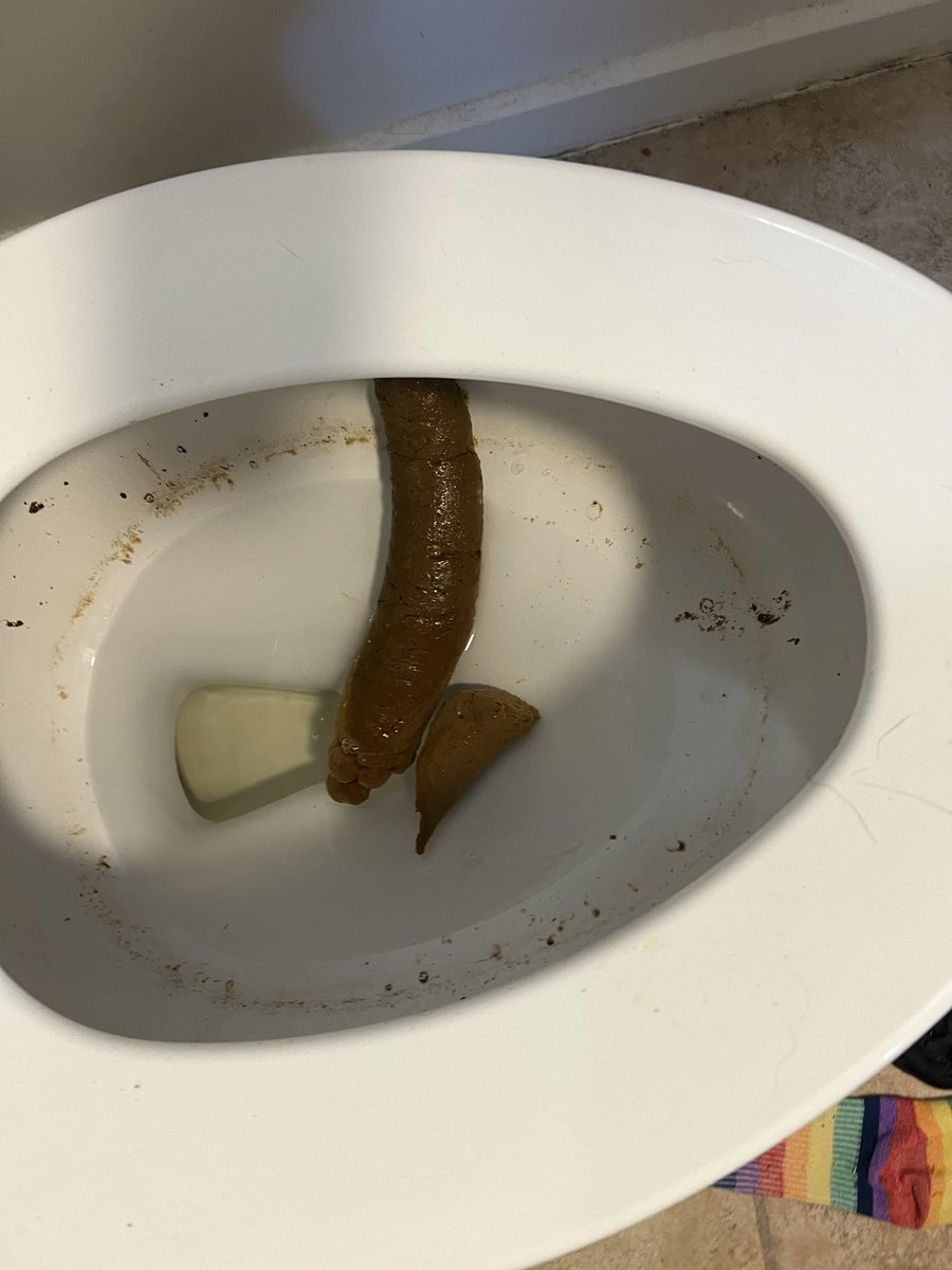 Man593Toilet's tweet photo. Holy shit!!! I don’t wanna flush it; this is the best, most orgasmic dump I’ve unloaded in a long time!! https://t.co/d21p0PwgvH