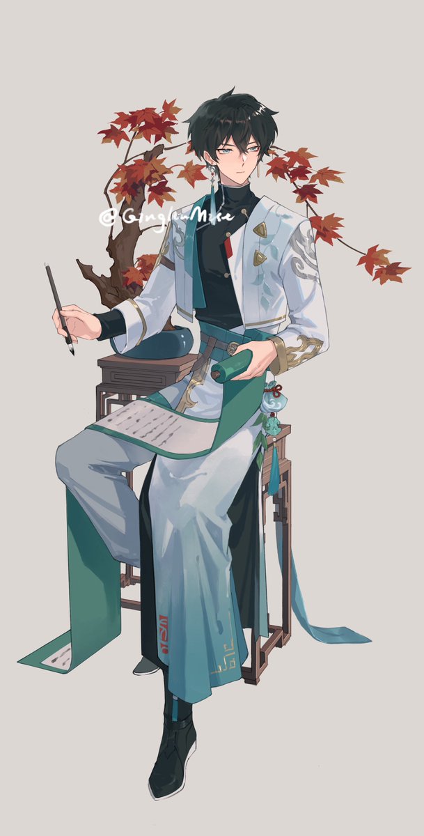 QinglinMist's tweet photo. 给恒月生贺企划画的服设和立绘🥳请多支持哼哼入池企划
#danheng https://t.co/gy0yuF5HTn