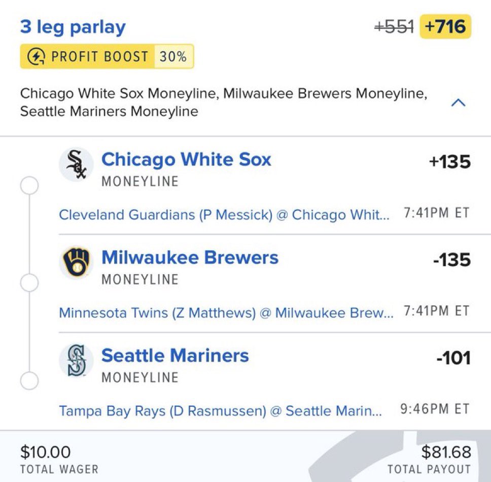 1ParlaysProdigy's tweet photo. MLB Friday

3 Winners ⚾️ Trust the model

Ask and you shall receive.

#Parlayprodigy #FanduelParlay #GamblingX https://t.co/of5UBSaK6a