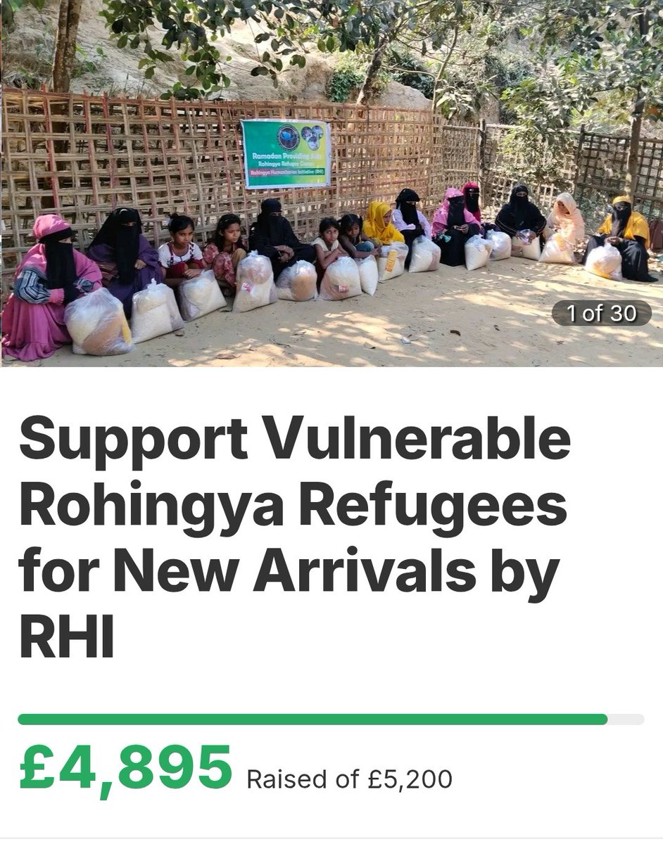 Rhi1012946Rhi's tweet photo. Please could you help us raise £305 to continue supporting Rohingya refugees affected by severe flooding. Any amount would be greatly appreciated. 

Please donate if you can, or kindly retweet/share and tell your friends to help us reach our goal.

https://t.co/Rxk3kGNu2T… https://t.co/lJwNt1LPIb