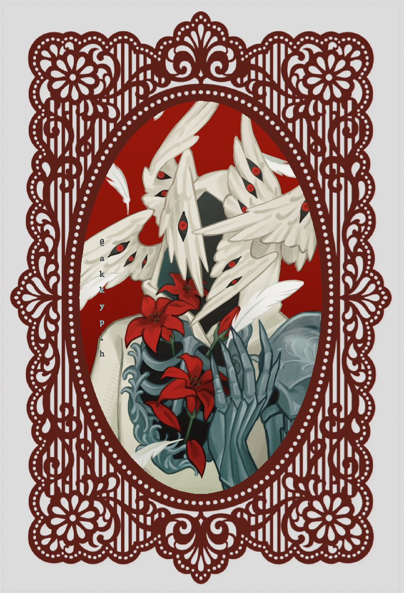 akkyp_h's tweet photo. lace postcard #1  
#Reverse1999 #charon https://t.co/dr4IC12lG3