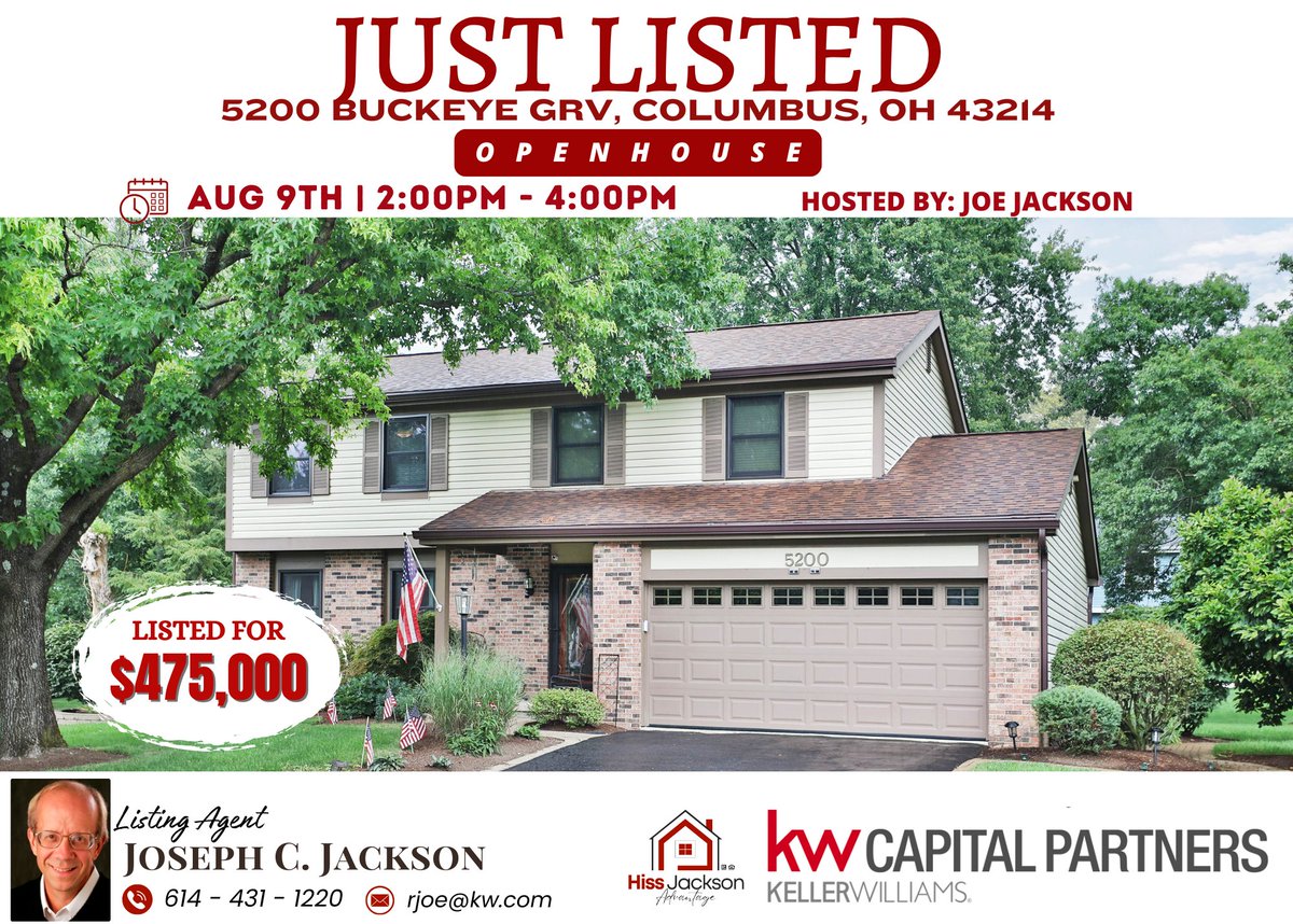 jcjackson's tweet photo. 🏡 JUST LISTED + OPEN HOUSE! 📷 Sunday, Aug. 9 | 2–4 PM

This meticulously maintained 4 BR, 2.5 BA one-owner M/I Homes EastHaven in Indian Hollow offers an updated kitchen &amp; baths, enclosed 3-season room, full basement, and a prime Clintonville location. 

#JustListed #OpenHouse https://t.co/4AC0jgd06d