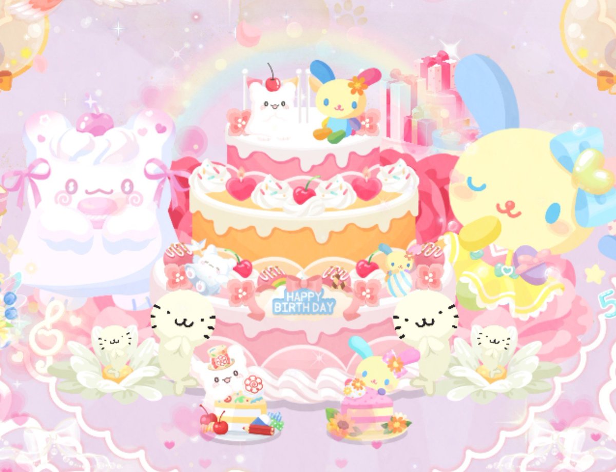 _mie_sweet_'s tweet photo. ♡ Happy Birthday ♡

ウサハナ、はなまるおばけ、グッドはな丸のお誕生日をお祝い🎂🌼

みんなのぬいぐるみを置いて、お祝いのお部屋を作りました✨
昨日まで販売されていた福袋のアイテムも早速取り入れてレイアウト💡

#ハロースイートデイズ
#HSD_Sweeties
#ワッツインマイルーム https://t.co/WqMrTjFRwu