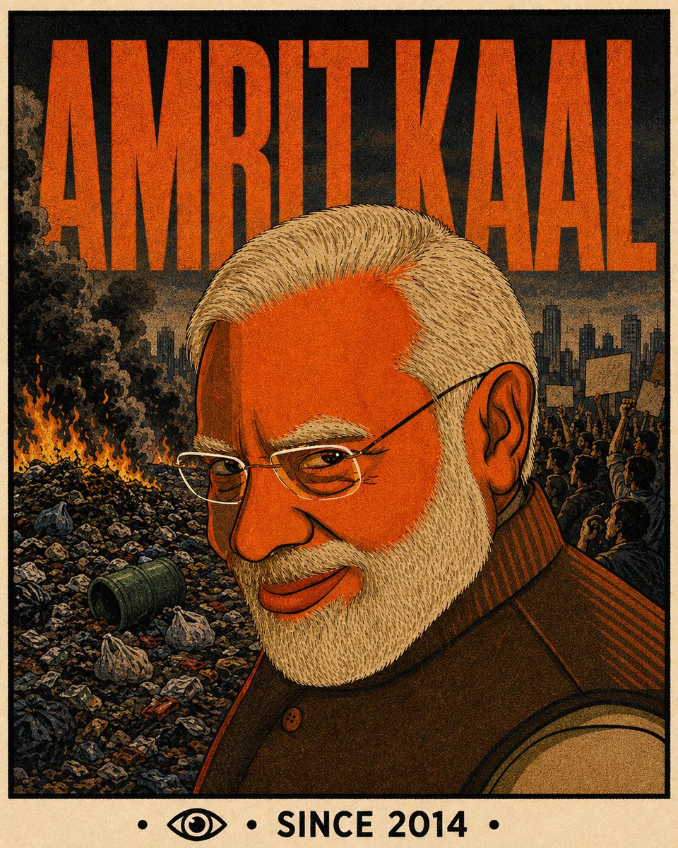 Neetivaan's tweet photo. > blended petrol 
> inflated real estate
> corruption 
> fertiliser subsidy 
> adulterated milk,paneer etc
> adulterated food
> no reforms in quota
> khataa khat free money during elections 
> paper leaks
> freebies budget>> military budget 
> Add more

Amrit Kaal for all of us🙏 https://t.co/r4TUoKhUTS