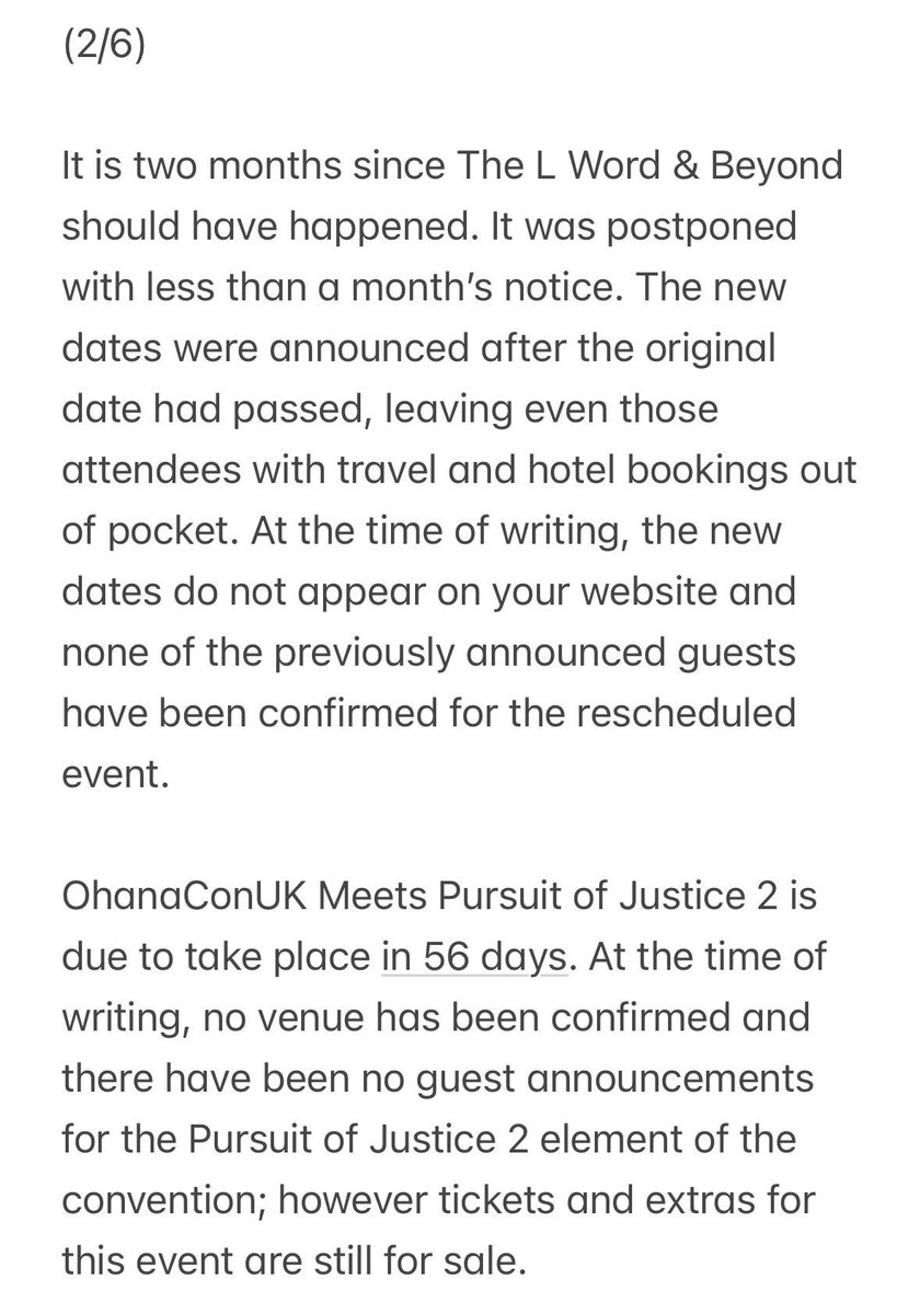 fortheloveofwo3's tweet photo. Open letter to #FanFusionUK
#FANFUSIONUK #FANFUSION #CONVENTION #NCISHAWAII #THELWORD #POJ #PURSUITOFJUSTICE2 #FANFUSION3 #CORONATIONSTREET #EMMERDALE #THELWORDANDBEYOND #POJ2 #OHANACON https://t.co/O17lk295gc