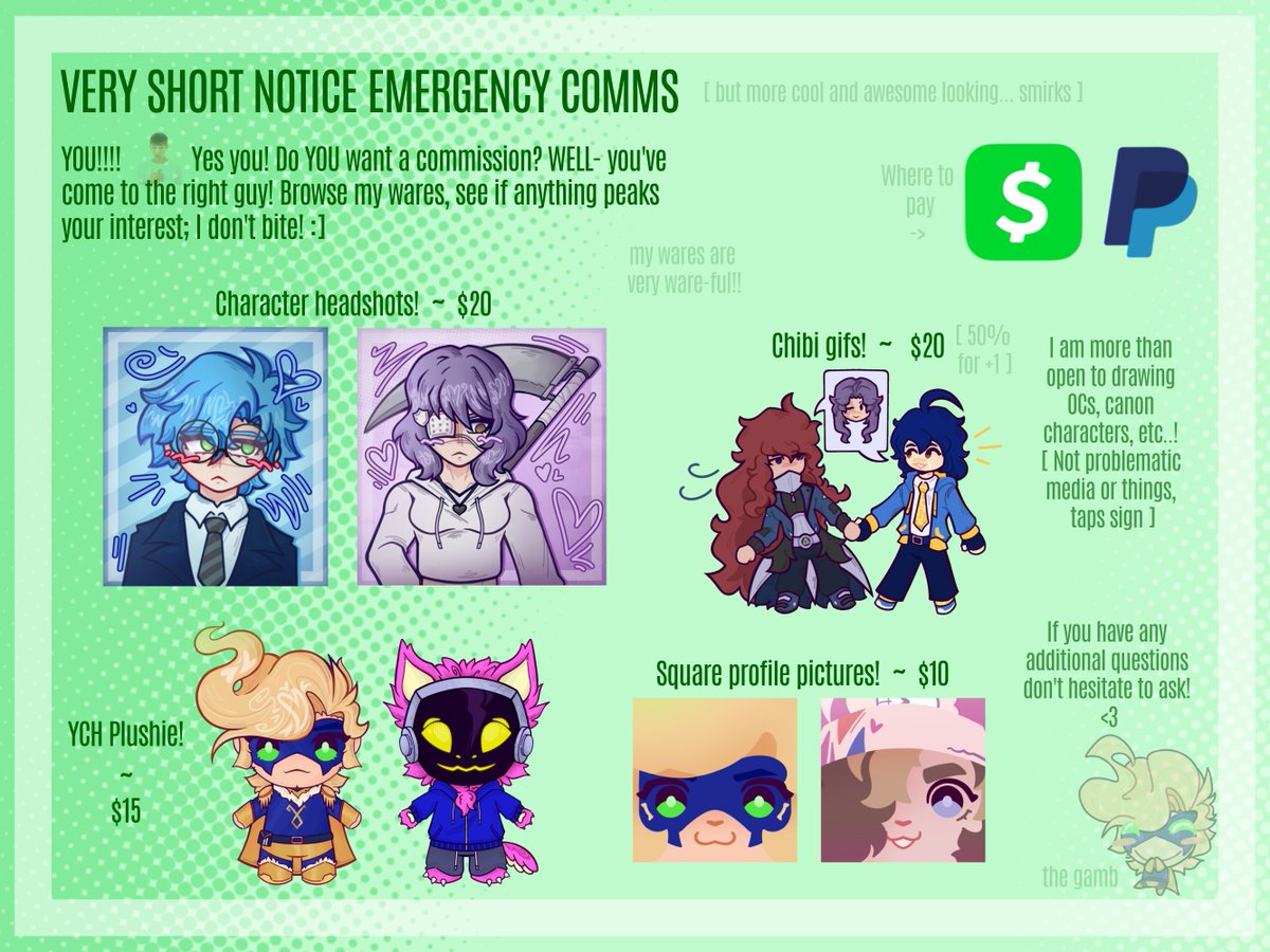 tatami_matt's tweet photo. I do commissions!! 👉👈 Preferably on the more simpler side!
The chibi gifs also just have small moving parts like text boxes ^^ https://t.co/zk6xQSGzb4