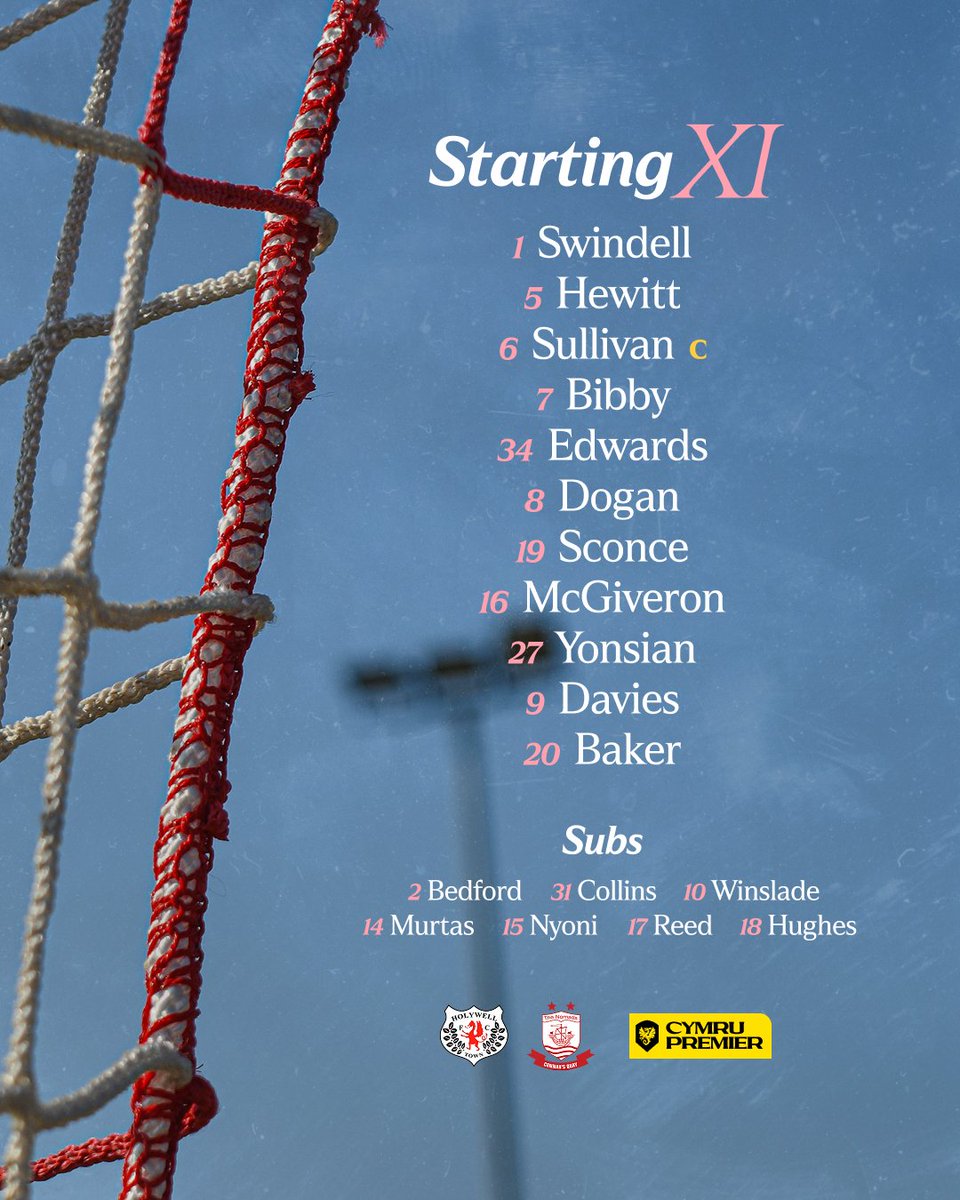 HolywellTownFC's tweet photo. This is how we line up tonight. Come on Wellmen!
#NoviraCymruPremier https://t.co/xhS38sE9eh