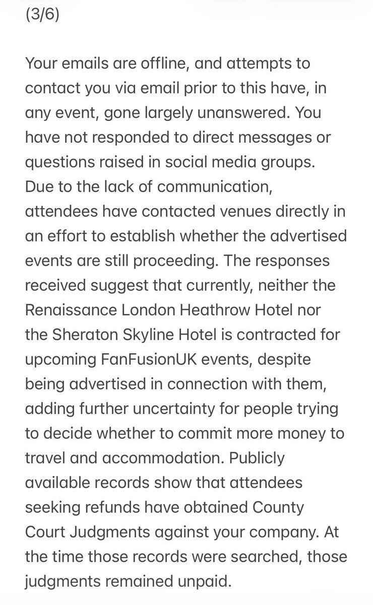 fortheloveofwo3's tweet photo. Open letter to #FanFusionUK
#FANFUSIONUK #FANFUSION #CONVENTION #NCISHAWAII #THELWORD #POJ #PURSUITOFJUSTICE2 #FANFUSION3 #CORONATIONSTREET #EMMERDALE #THELWORDANDBEYOND #POJ2 #OHANACON https://t.co/O17lk295gc