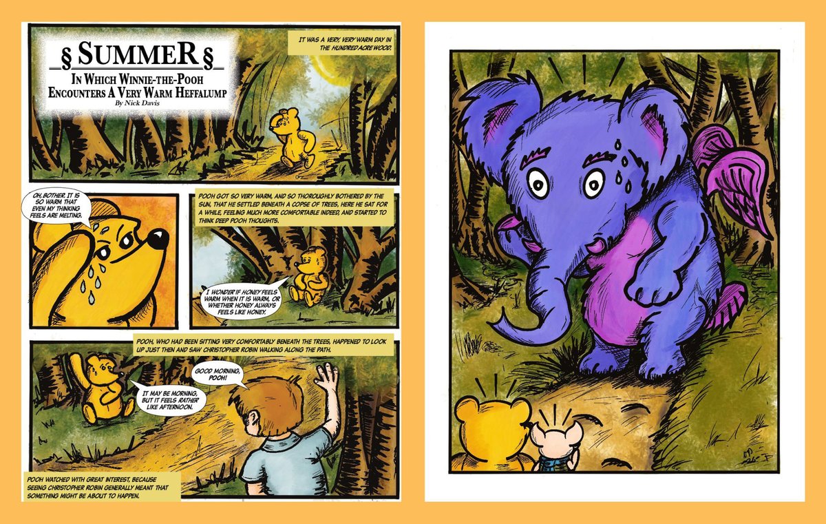 alt_world's tweet photo. On September 2, I am launching the Four Seasons of Winnie-the-Pooh on #Kickstarter. You can preview some of the pages below.  

You can sign up for the launch notification by clicking the link below.   

#comics #winniethepooh #piglet #heffalump #graphicnovel https://t.co/dRFF9XbJ5n