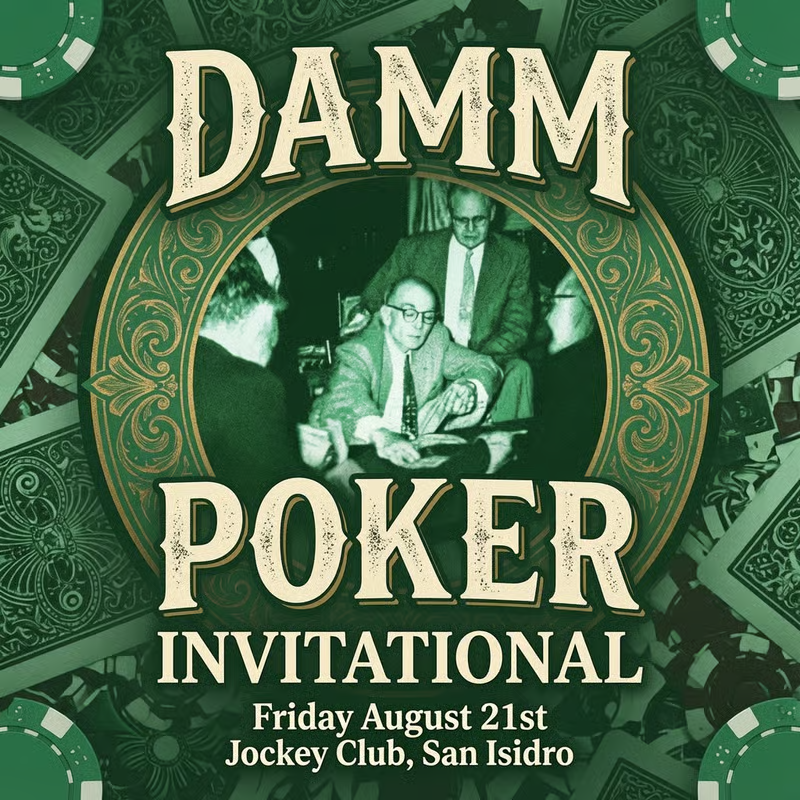 JuanSamitier's tweet photo. Ahora sí... se viene el 2do evento oficial de DAMM.

Después de una 1ra edición internacional, el 21 de agosto vamos a estar en el Jockey Club de San Isidro junto a 25 personas de finanzas, tecnología &amp; AI

Si les interesa venir, anótense acá abajo 👇
PD: pueden no jugar al ♣️♥️ https://t.co/f58cSupQ2e