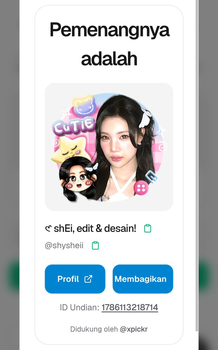 tinymoui's tweet photo. congrats,  untuk  kedua  pemenang  💗

O1. catalog  hammie  : @shysheii 
O2. catalog  pindut  :  @qifreym 

silahkan  konfirmasi  ke  aku  melalui  dm  yaa,  terimakasii suda  ikut  meramaikan  ⭐ https://t.co/N8yJtmfLcg