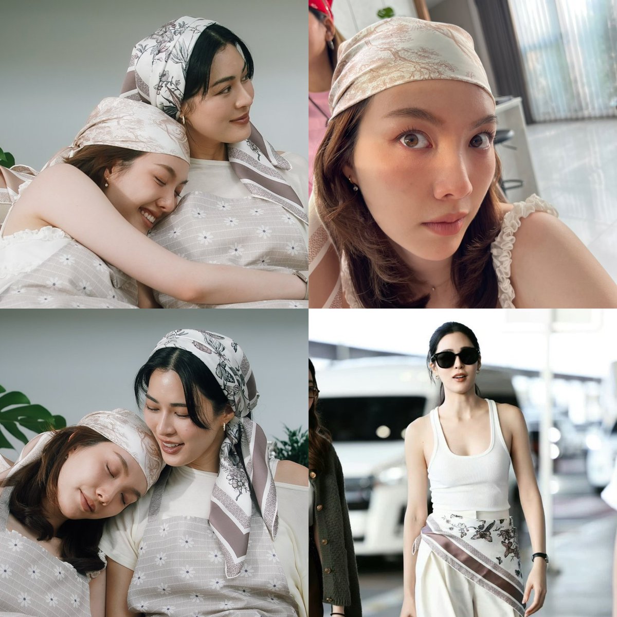 3kver2's tweet photo. Đoàn phim nghèo, nhưng LingOrm thì giàu, đội cả khăn Dior đi quét dọn nhà luôn cơ đấy 🤣🤣🤣

#วาดฝันวันวิวาห์EP8 https://t.co/xZgKsU3weE