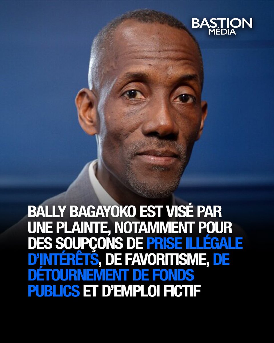 BastionMediaFR's tweet photo. 🔴🇫🇷 𝗙𝗟𝗔𝗦𝗛 𝗜𝗡𝗙𝗢 — Le maire LFI de Saint-Denis, Bally Bagayoko, est visé par une plainte déposée au Parquet national financier, notamment pour des soupçons de prise illégale d’intérêts, de favoritisme, de détournement de fonds publics et d’emploi fictif.

Selon les révélations du Canard enchaîné, il aurait cumulé pendant plusieurs années ses mandats d’élu avec un poste de cadre à temps plein à la RATP, rémunéré plus de 6 000 € par mois.

L’association AC!! Anti-Corruption, à l’origine de cette plainte, souhaite vérifier si ce cumul d’activités avait été autorisé, ainsi que la réalité de son activité à la RATP durant ses différents mandats.

Elle estime que si des rémunérations ont été perçues sans qu’un travail ait été effectivement exercé, il pourrait s’agir d’une utilisation indue de fonds publics.

(Source : Le JDD)