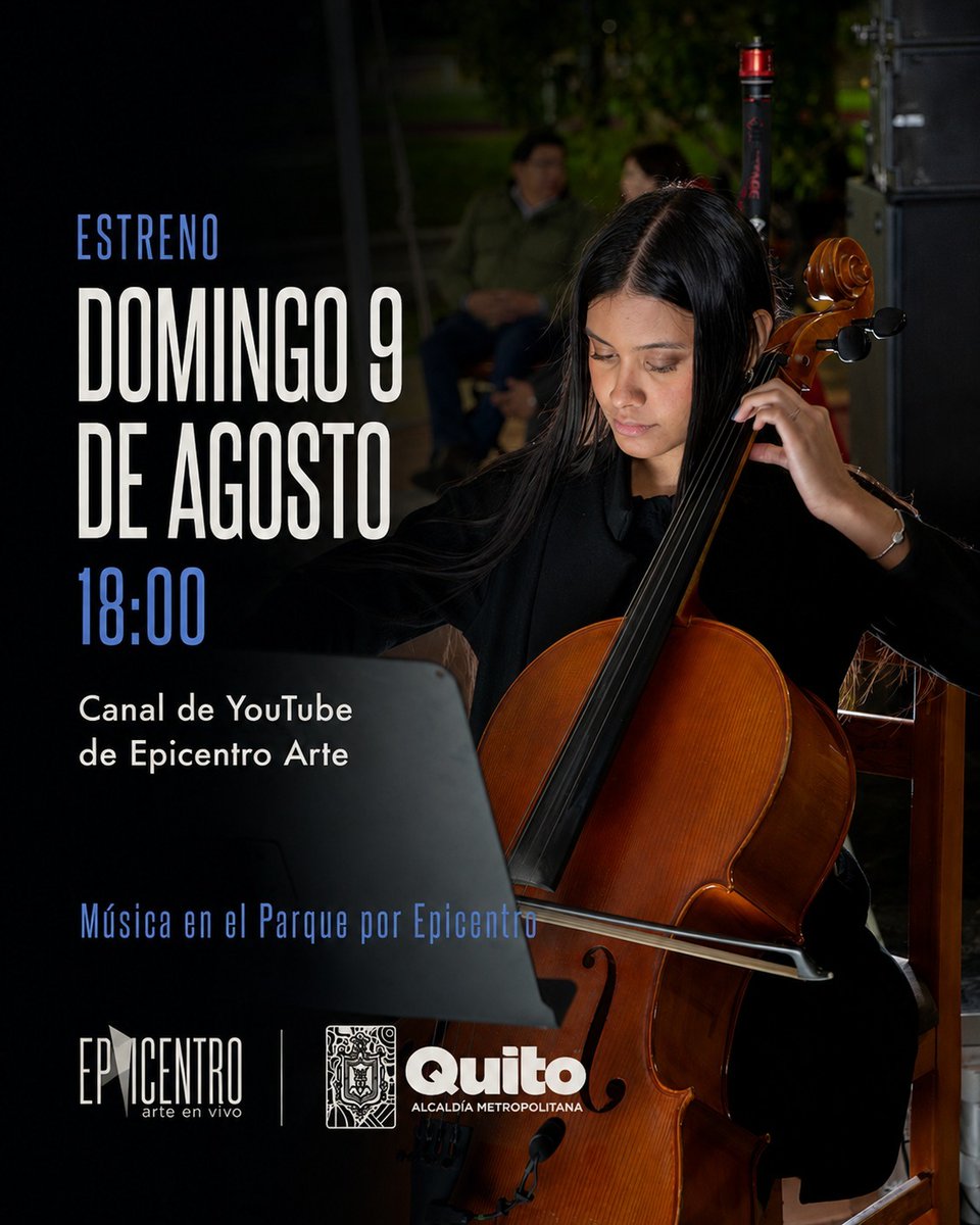 ObrasQuito's tweet photo. ❤️🌳🎶 #EspacioPúblico | Quito también vibra con la música ecuatoriana❤️🌳🎶

El rehabilitado #ParqueCarollo se transformó en escenario para celebrar nuestro talento. El @municipiquito y @EPICENTROarte unieron esfuerzos para llevar nuevas experiencias culturales a la ciudad y convertir sus áreas verdes en puntos de encuentro, creación y emoción.

Este domingo 9 de agosto estrenamos nuevo tema “Basta Con Que Estés”, interpretada por Riccardo Perotti.

Este es solo el comienzo. Míralo en el canal de YouTube de Epicentro Arte y descubre una nueva forma de vivir Quito. ❤️💙

MÁS INFO EN EL LINK DE NUESTRA BIO ↗️
Fotos: Equipo Epicentro arte / Lucas Salaun