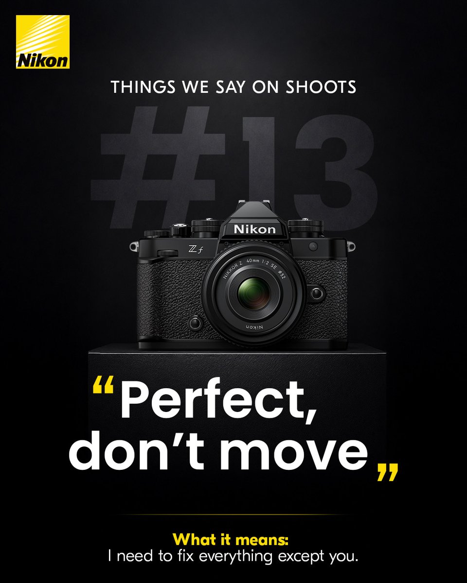 NikonIndia's tweet photo. If you’ve ever been on a shoot, you’ve definitely heard these. Swipe through for some
behind-the-scenes truths.

For information on products, offers and more, visit https://t.co/O2lv6taHlk

#Nikon #NikonIndia #NIKKOR #NikonPhotography https://t.co/p01eAa2vHj