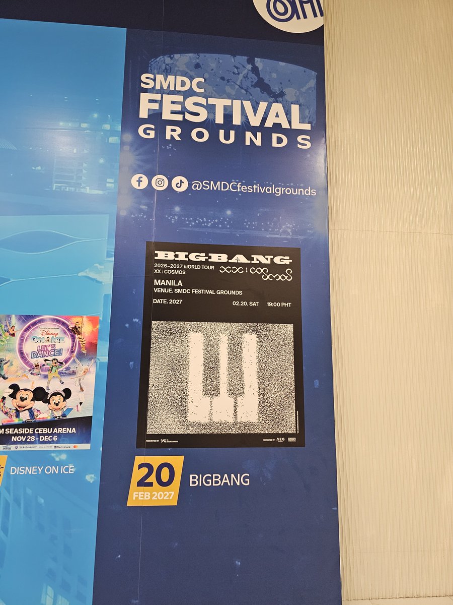 manilaconcerts's tweet photo. Coming soon, BIGBANG performs at SMDC Festival Grounds on February 20! ✨️

Ticket details to follow. https://t.co/BIHQ4WRADM