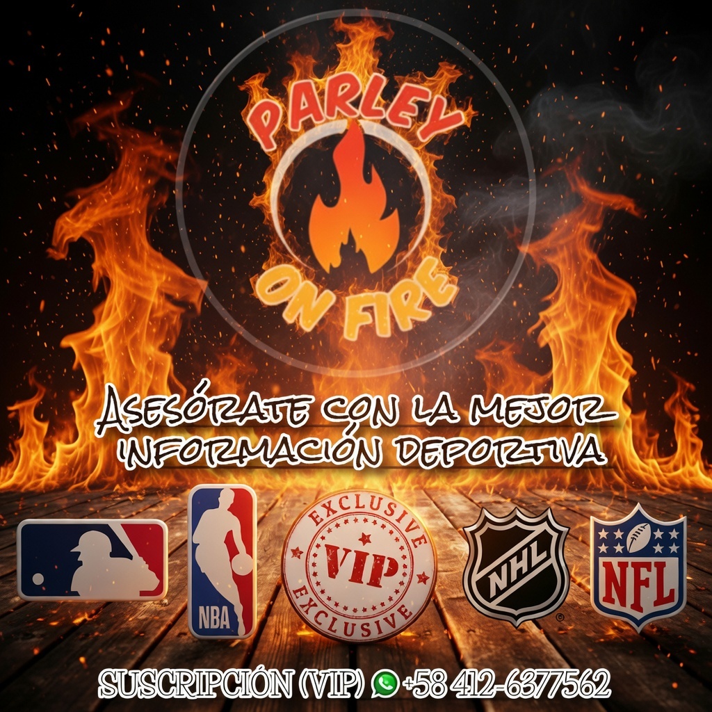 parleyonfire777's tweet photo. Asesórate con la mejor información deportiva ⚾️🏀🏒🏈
SUSCRIPCIÓN (VIP) al +58 412-6377562
Contáctanos, Te Esperamos.
#apuestasdeportivas #FreePicks #GamblingTwitter #sportsbetting #sportsbettingpicks #BettingX #MLB #MLBPicks #NBA #NBAPicks #NHL #NHLPicks #NFL #NFLPicks https://t.co/F2m3n429C1