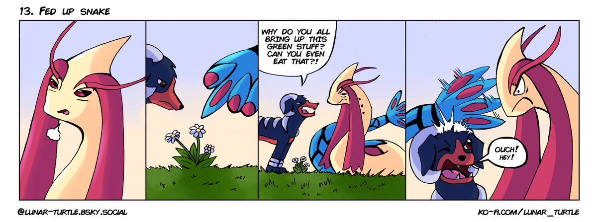 SynastryComics's tweet photo. Synastry Squad - 13. Fed up snake
💙Get all comics: https://t.co/gJh2asWRxY
#art #shinypokemon #gaming #pokemon #pokemonart #pokemoncomic #starterpokemon #nintendo #sketch #commissionsopen #humanart #kofi #houndour #houndoom #milotic #feebas #comics #nick #ganador https://t.co/5Q70fa6qqU