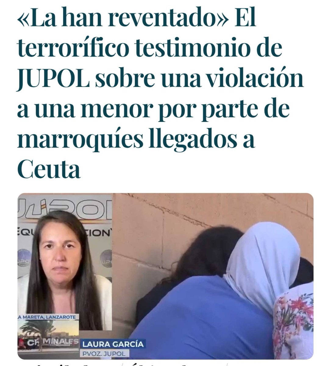 hydrochl0r1de's tweet photo. Curioso como la policía nacional ha informado hoy que en Ceuta han habido esta semana más de 10 violaciones a MENORES de edad y ninguna feministe, ni Potemos, ni Irene Montere, ni Sara Charolalla han escrito nada porque son causadas por los recientes inmigrantes. Lo de siempre. https://t.co/pzqqXPP8UH
