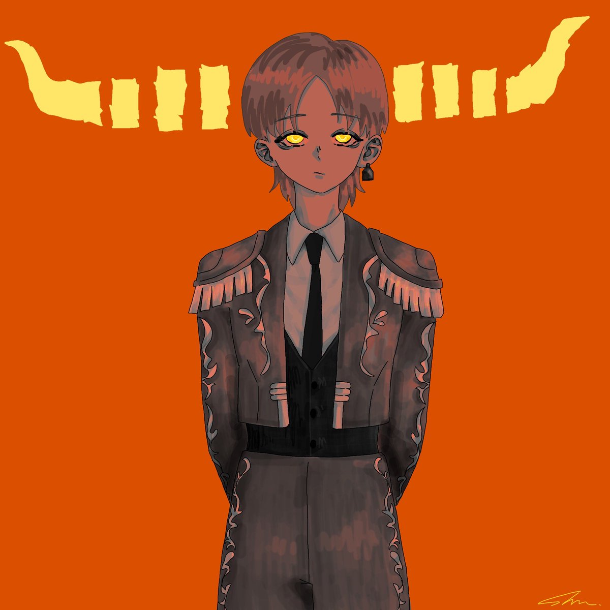 Setu52222's tweet photo. 『ブル』

#雄牛
#スマホイラスト #絵 #art #i̇bispaintx https://t.co/kA8nsWohLc