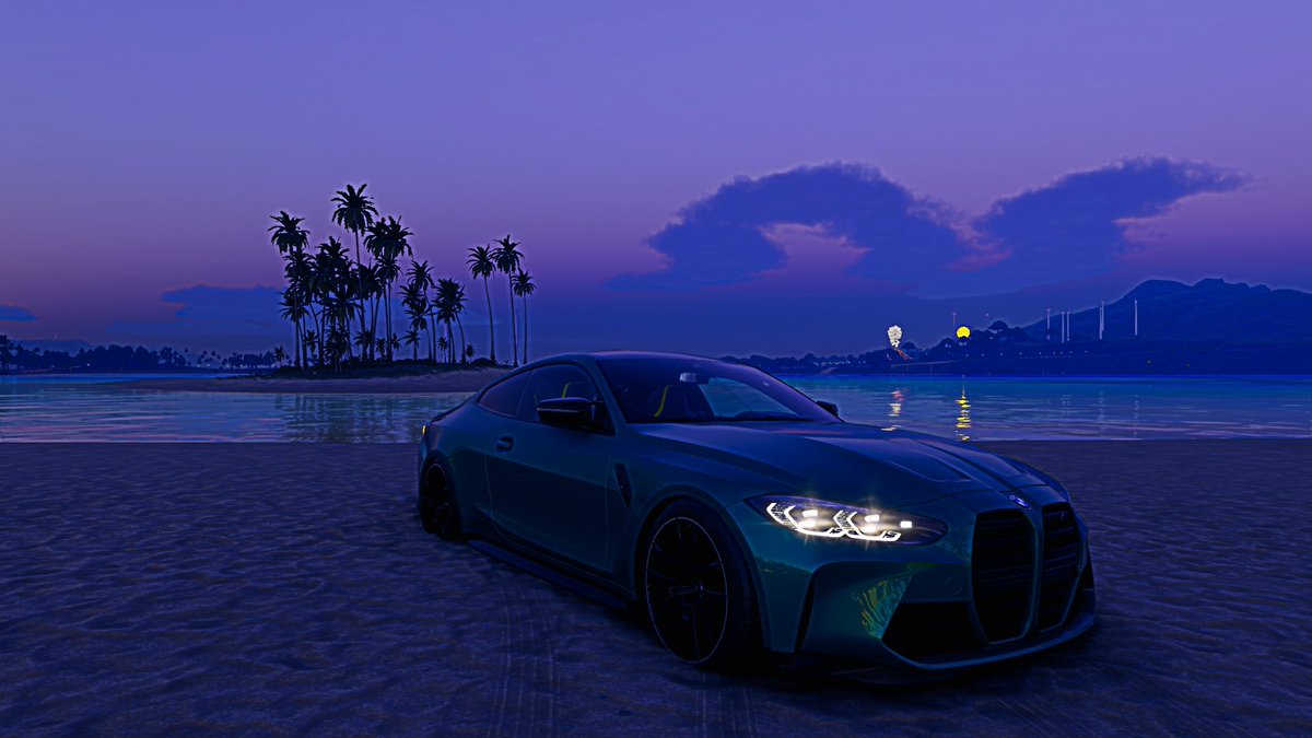 fear_axe's tweet photo. Dusk vibes with the G82 on the shore. 🌊🏎️

​#TheCrewMotorfest #Motorfest #BMWM4 #M4G82 #BimmerLife #UBISOFT https://t.co/EfgS5ChzMj