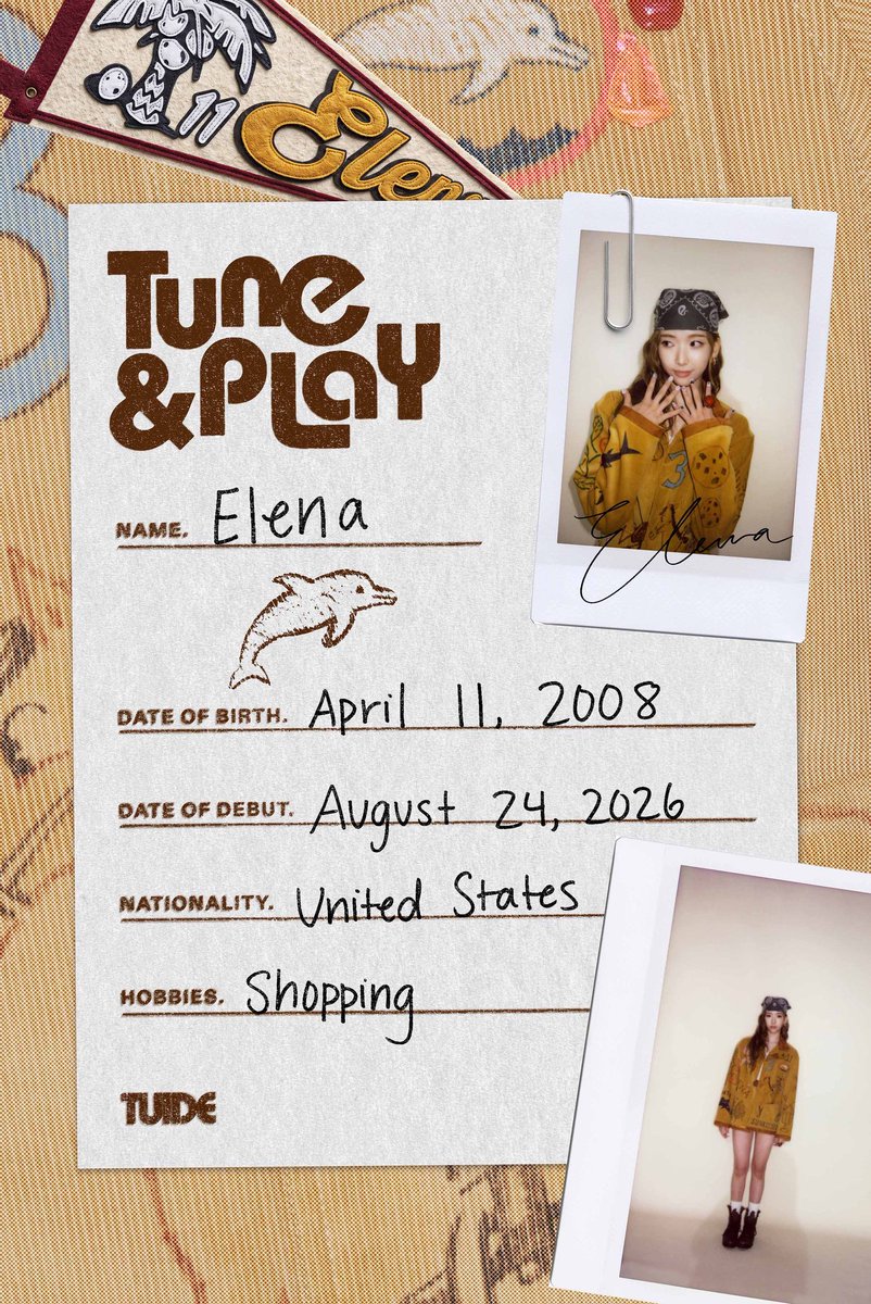 NewsTuide's tweet photo. ༄.°  Get to know TUIDE

03. #ELENA 🐬
DOB: April 11 2008
Nationality: 🇺🇸
Hobby: Shopping

#TUIDE #튜이드
#TUNEnPLAY https://t.co/8ou6LzzifK