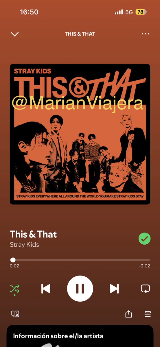 MarianViajera's tweet photo. @Stray_Kids Spotify 

#StrayKids #스트레이키즈 #THIS_AND_THAT #This_and_That_BurningTime https://t.co/0RupW1UwKt