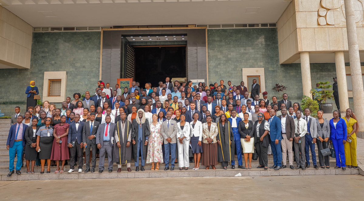 SwedEnvoyUganda's tweet photo. Back in Uganda after summer leave and straight into important matters. Today I was privileged to address #YouthParliament2026 on behalf of development partners. An important platform for young people to engage w public institutions, contribute their ideas & influence decision making. 🇸🇪🇺🇬