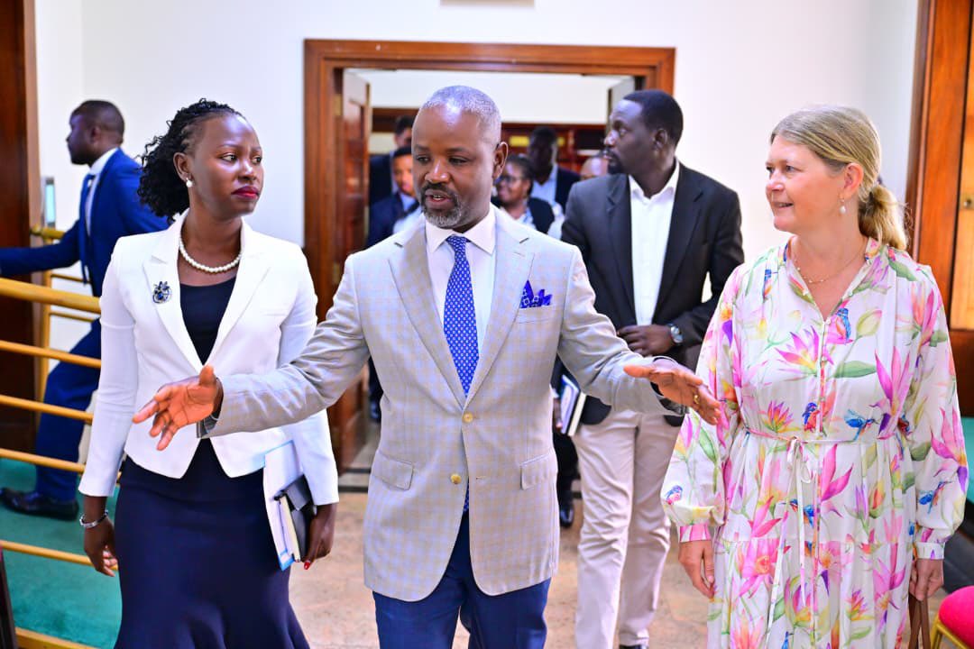 SwedEnvoyUganda's tweet photo. Back in Uganda after summer leave and straight into important matters. Today I was privileged to address #YouthParliament2026 on behalf of development partners. An important platform for young people to engage w public institutions, contribute their ideas & influence decision making. 🇸🇪🇺🇬