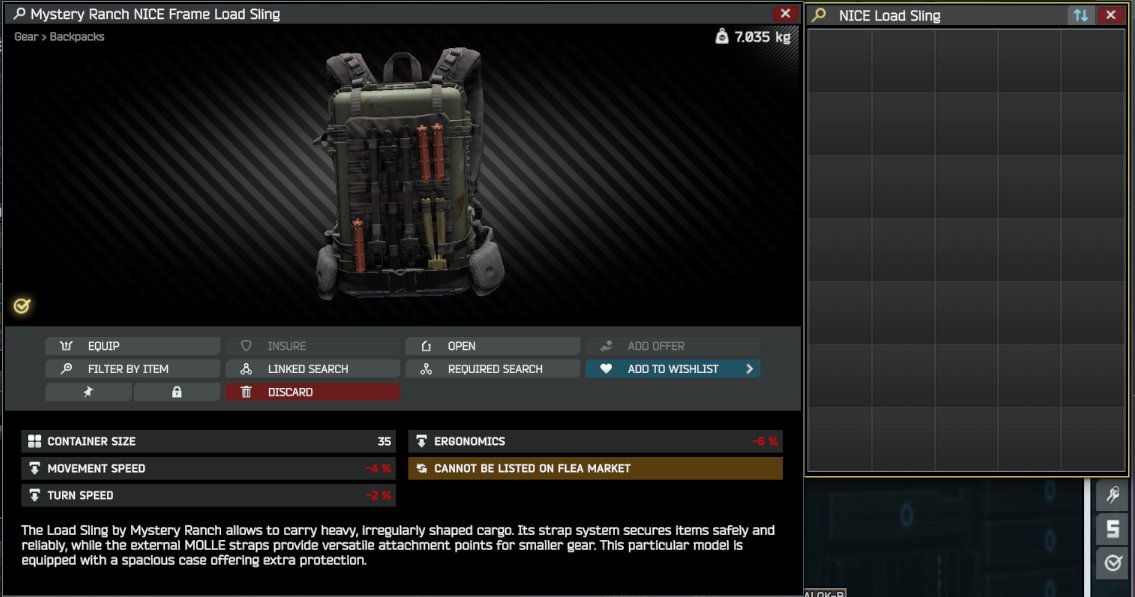 axel__tv's tweet photo. This back weights 7KG and doesnt do anything extra. I think it would be cool if it worked as additional LVL 3 soft armour or had 1 secured slot on it ( any item in the secured slot is given to you if you die wearing this backpack ) https://t.co/wXpp7J4DoH