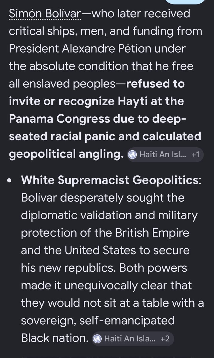 hgdegraff's tweet photo. “White Supremacist Geopolitics: #Bolívar desperately sought the diplomatic validation and military protection of the British Empire and the United States to secure his new republics.” https://t.co/ItHJs606QJ