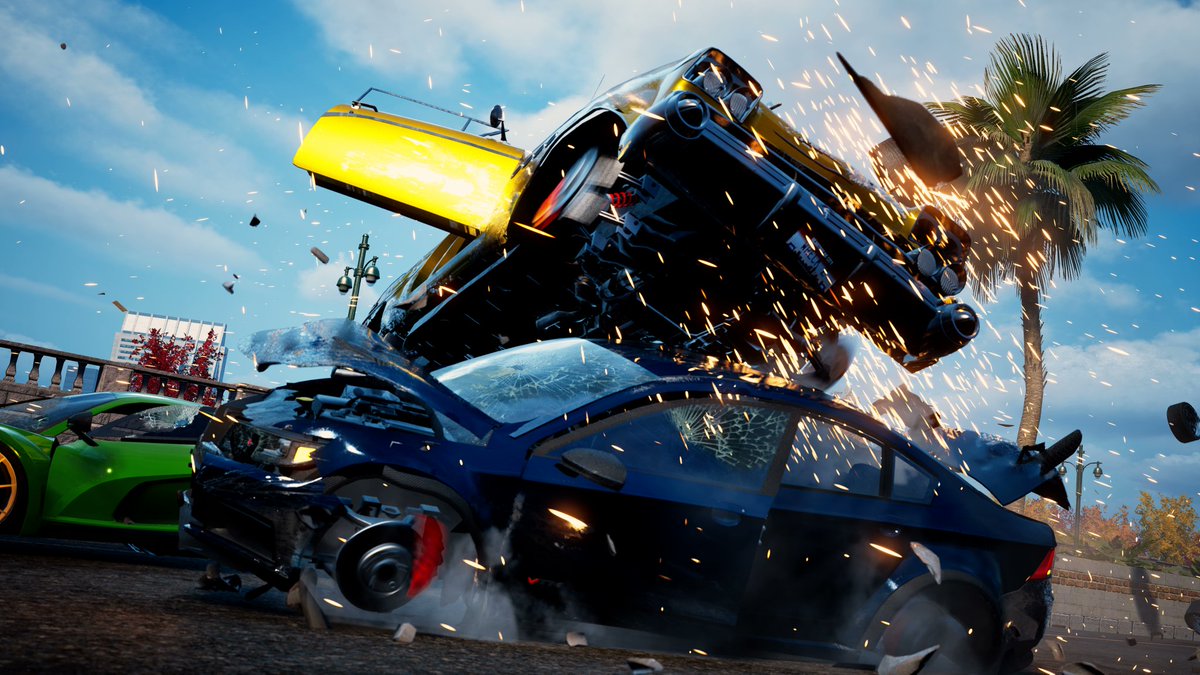 ArcadeDriving's tweet photo. Wreckreation 2 is being developed in the open with regular playtests for our community. We're opening up more slots all the time. For #ScreenshotSaturday, here are a selection of player screenshots. https://t.co/Kmfe7mWG2k