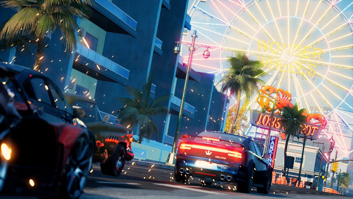 ArcadeDriving's tweet photo. Wreckreation 2 is being developed in the open with regular playtests for our community. We're opening up more slots all the time. For #ScreenshotSaturday, here are a selection of player screenshots. https://t.co/Kmfe7mWG2k