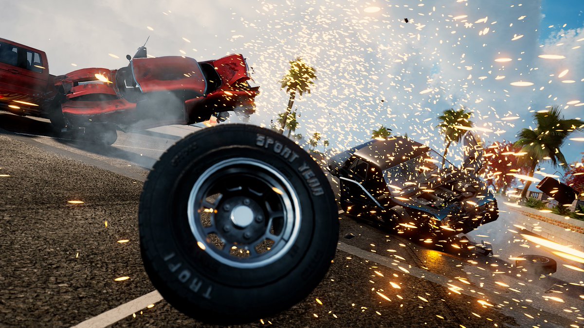 ArcadeDriving's tweet photo. Wreckreation 2 is being developed in the open with regular playtests for our community. We're opening up more slots all the time. For #ScreenshotSaturday, here are a selection of player screenshots. https://t.co/Kmfe7mWG2k